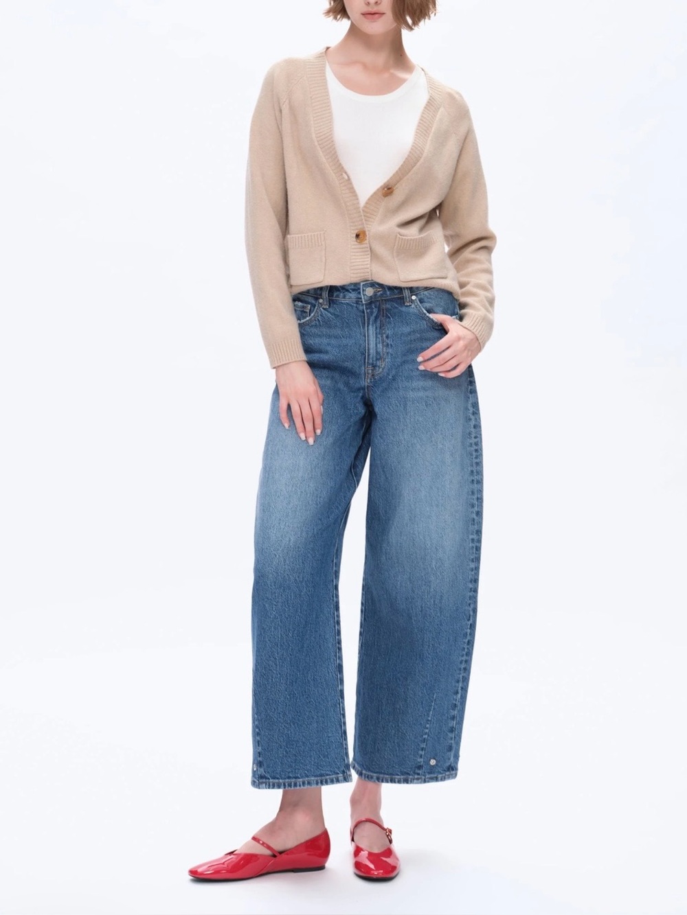 BAYEAS Mid-Rise Balloon Denim Jeans Size 29